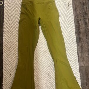 BuffBunny Olive Green Flare Leggings